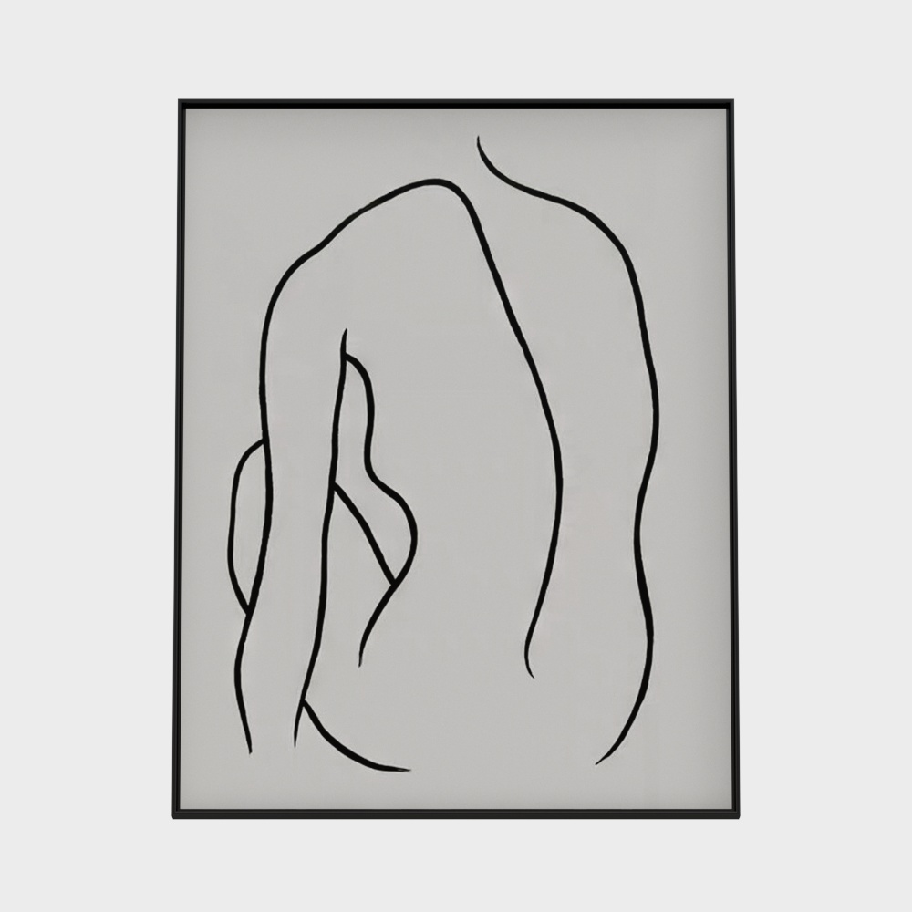 Abstract Line Figure 3D Model Design