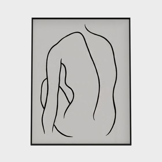 Abstract Line Figure 3D Model for Artistic Creations