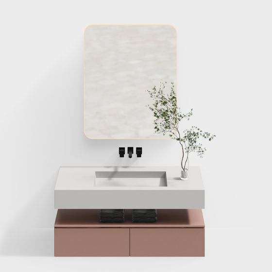 Minimalist Bathroom Cabinet 3D model