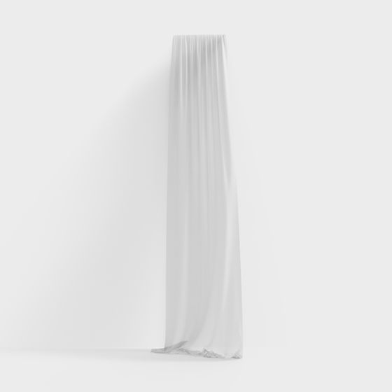 Elegant Flowing Curtain 3D model