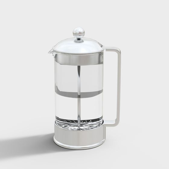 Elegantly Designed Low-Poly French Press 3D model
