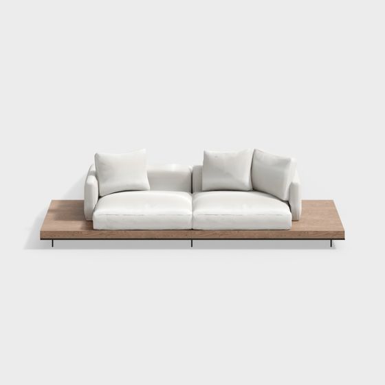 Modern Minimalist Low-Poly Sofa 3D model