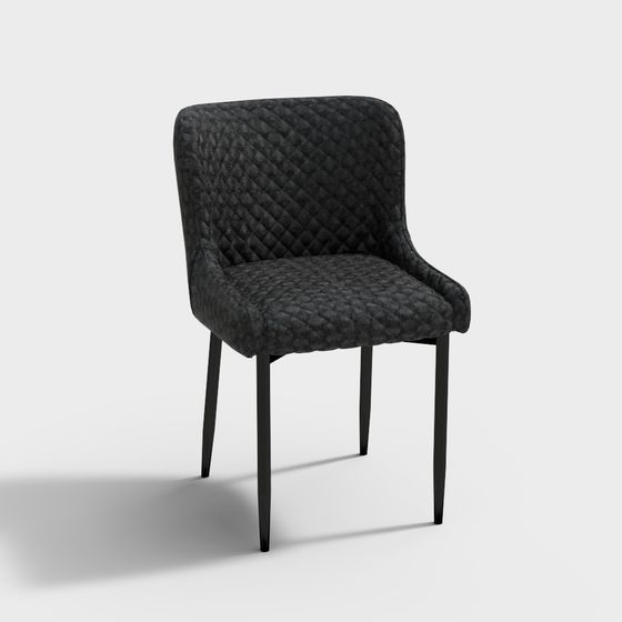 Unique Low-Polygon Armchair 3D model for Modern Interiors