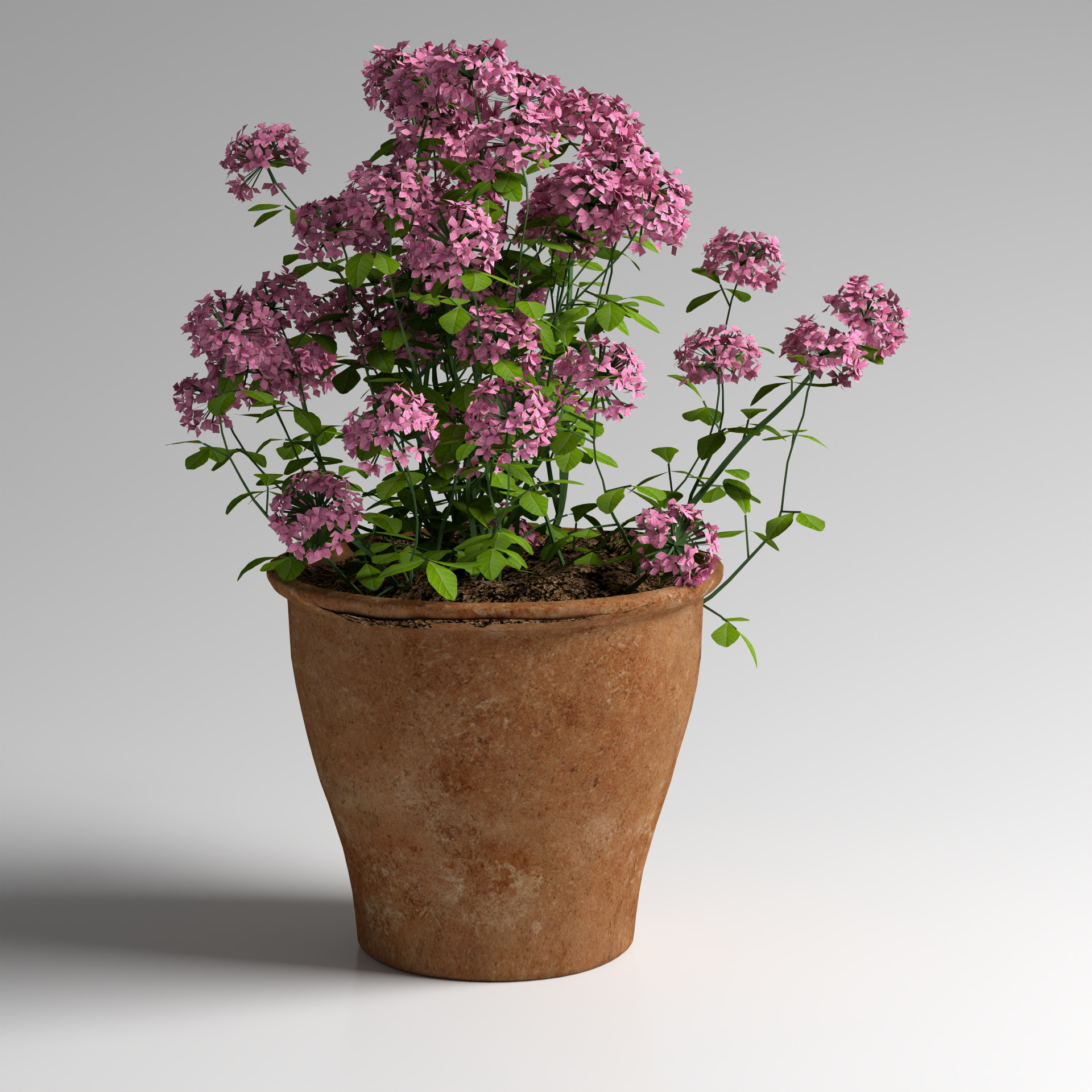 Green Flower Pot 3D Model for Decorative Use