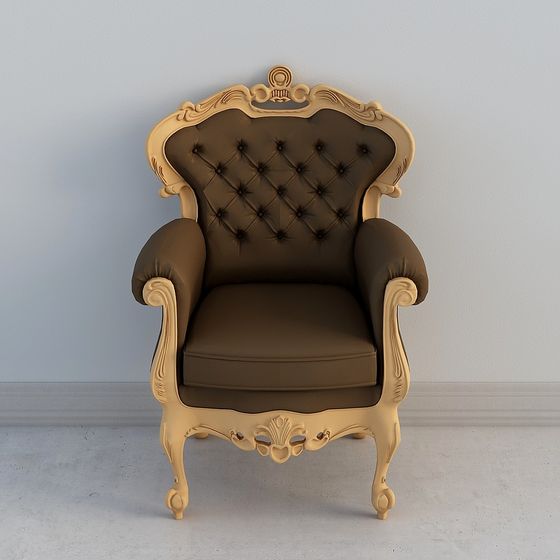 Regal Baroque Armchair 3D model