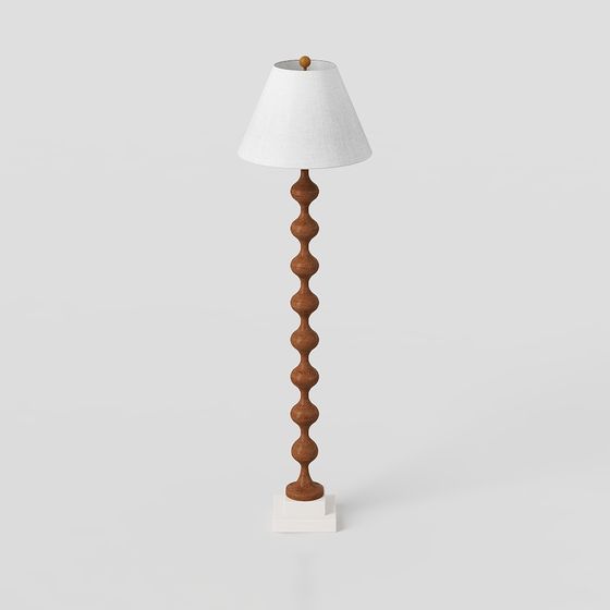 Elegant Low-Poly Floor Lamp 3D model