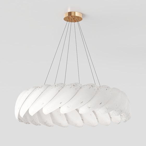Illuminating Low-Polygon Chandelier 3D model