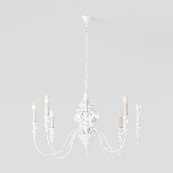 Elegant Low-Polygon Chandelier 3D model