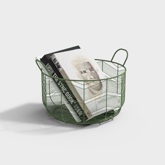 Stylish Wire Basket 3D model for Modern Interiors