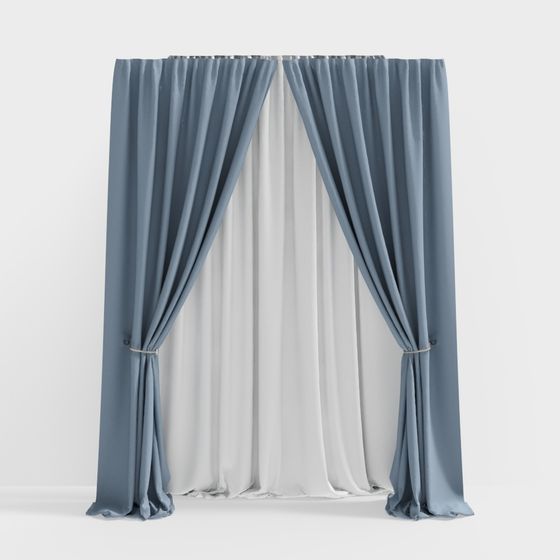 Elegant Curtain 3D model for Contemporary Spaces