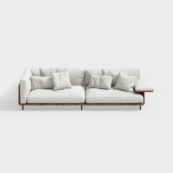 Modern Minimalist Sofa 3D model for Contemporary Interiors