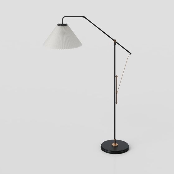 Elegant Low-Poly Floor Lamp 3D Model