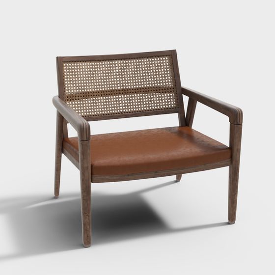 Rattan Lounge Chair 3D model