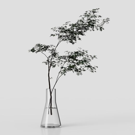 Elegant Low-Polygon 3D Plant Model