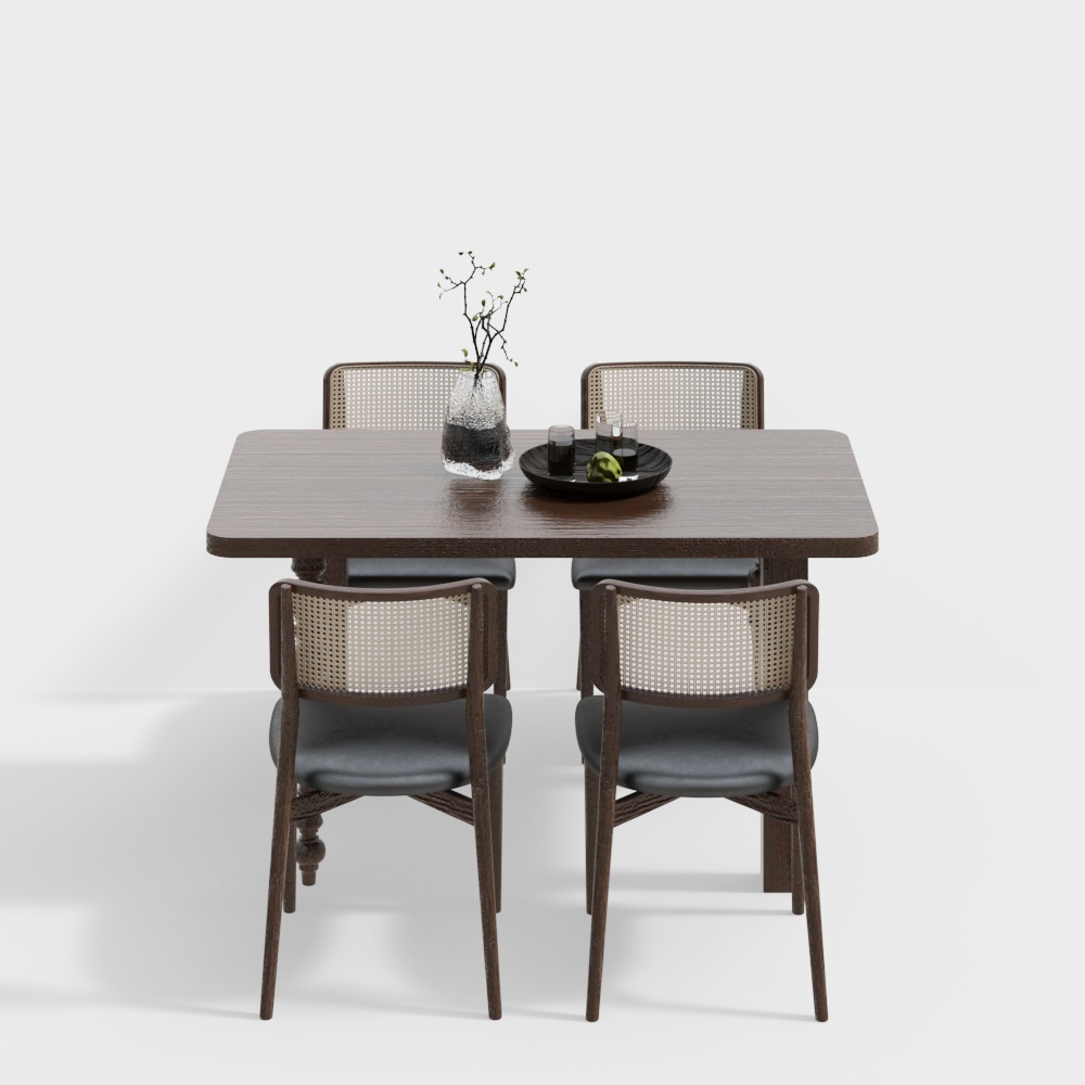 Винтажный набор столов из массива дерева для обеденной и гостиной