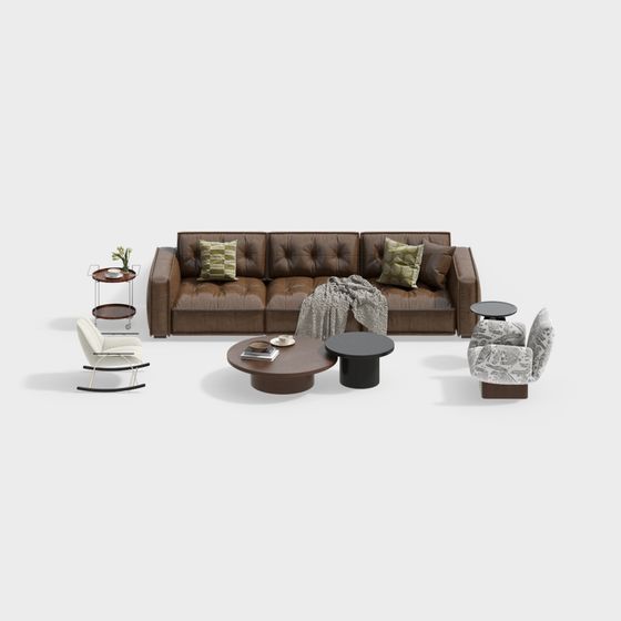 Stylish 3D Furniture Set for Modern Living Spaces