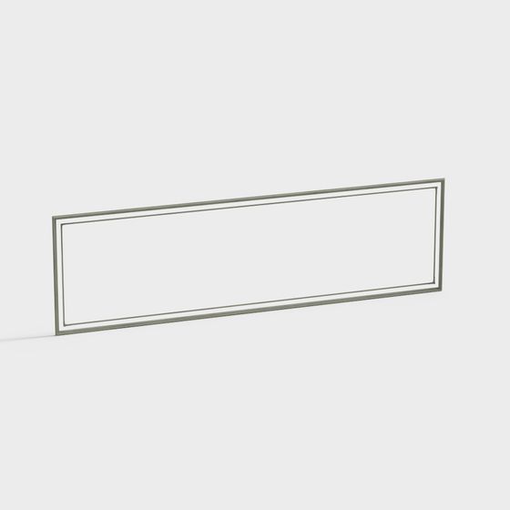 Stylish Rectangular Mirror 3D model for Creative Spaces