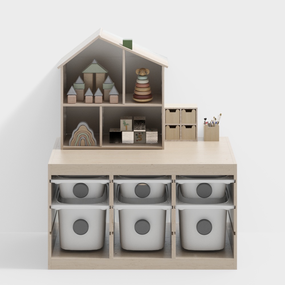 Children's Decorative Storage Cabinet