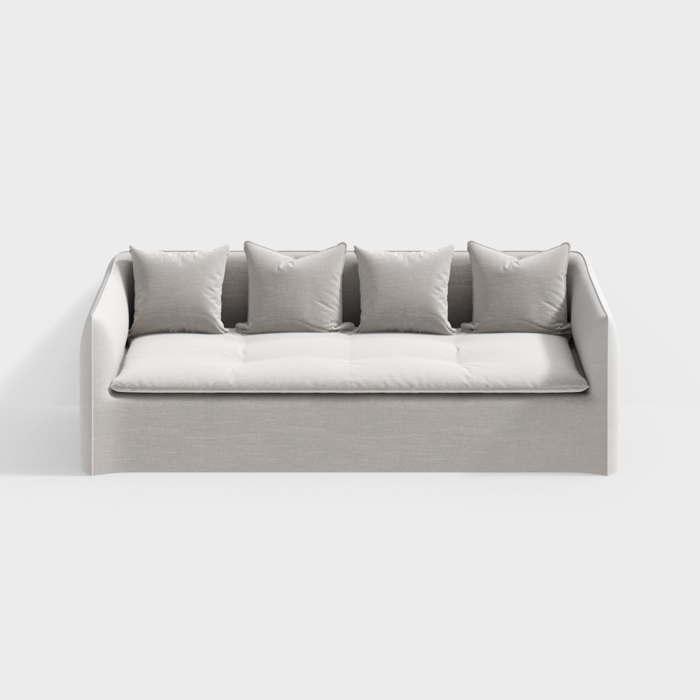 Modern Minimalist Sofa 3D model for Interior Spaces