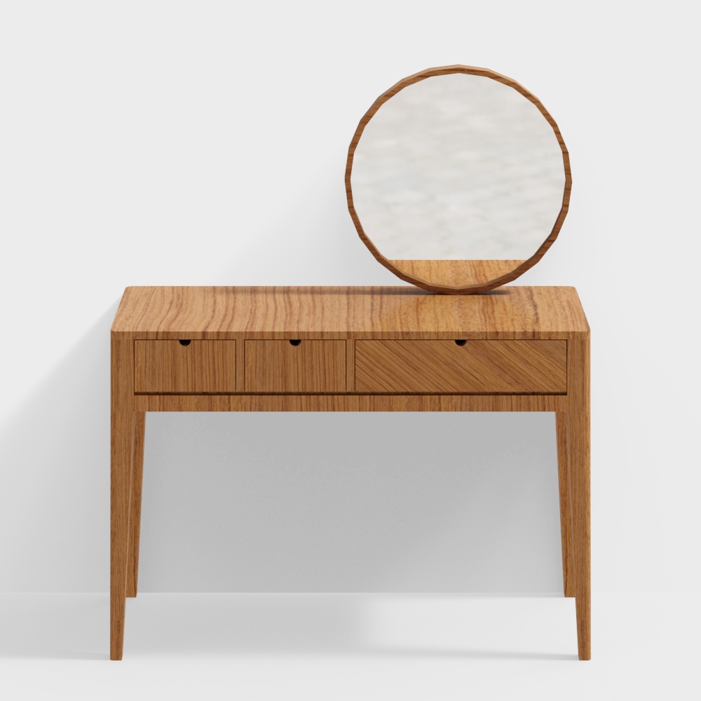 Toilette in legno con specchio ovale