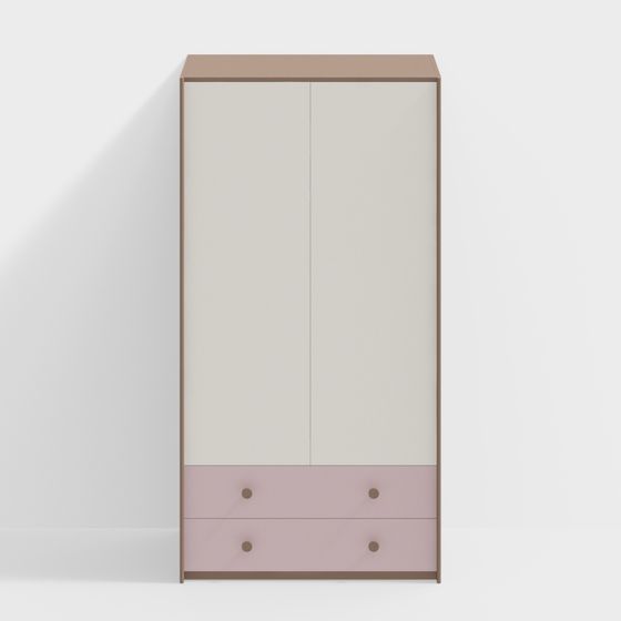 Stylish Minimalist Wardrobe 3D model for Modern Interiors