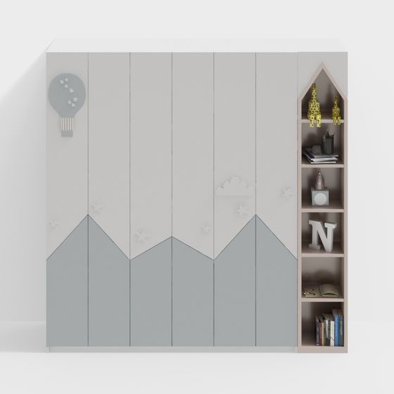 Low Poly Dreamy Storage Cabinet 3D model