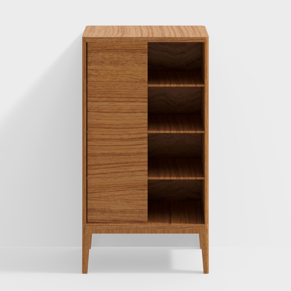 Wooden Cabinet with 1 Side Sliding Door