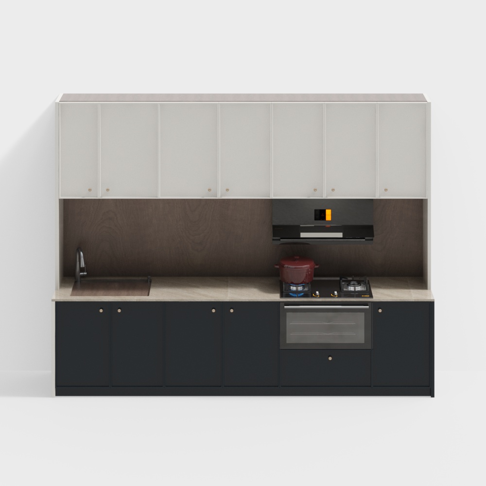 Light French Straight Cabinet