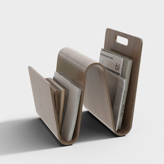 Wooden Magazine Holder 3D model