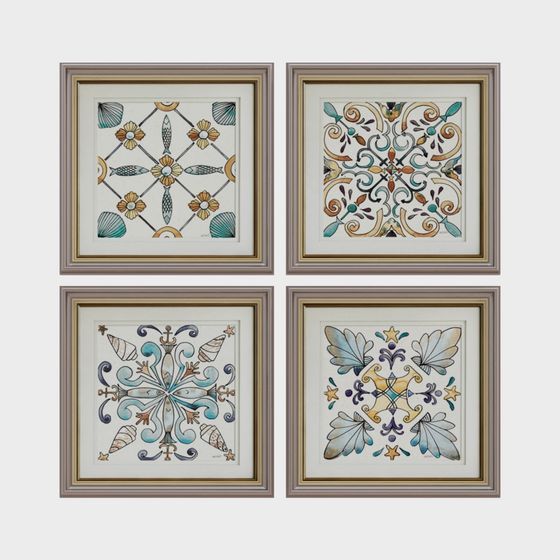 Artistic Low-Poly Decorative Frame 3D Model for Creative Spaces