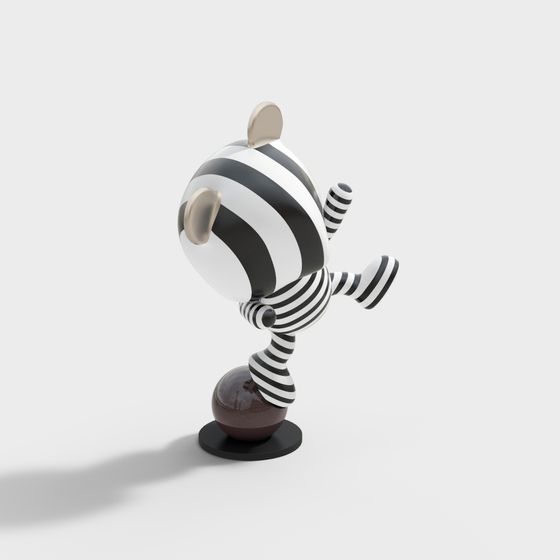 Zebra Dancer 3D Model for Creative Projects
