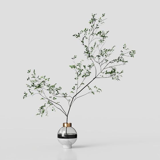 유리 식물 장식