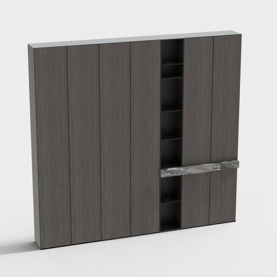 Modern Urban Bookshelf 3D model
