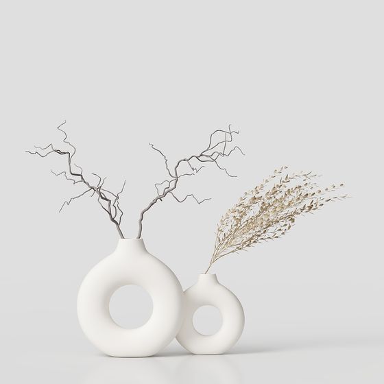 Stylish Minimalist Vase 3D model for Creative Projects