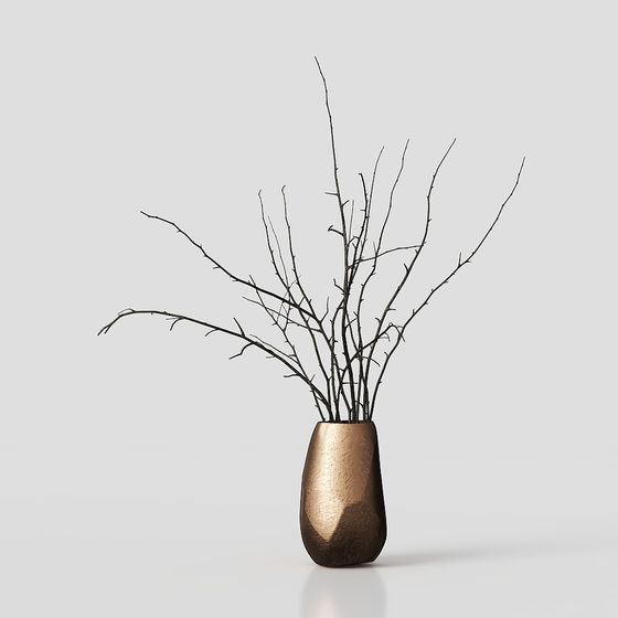 Dry Branch Vase 3D model for Creative Spaces
