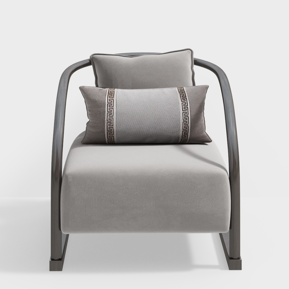 New Chinese Single Armchair for Living and Dining Room