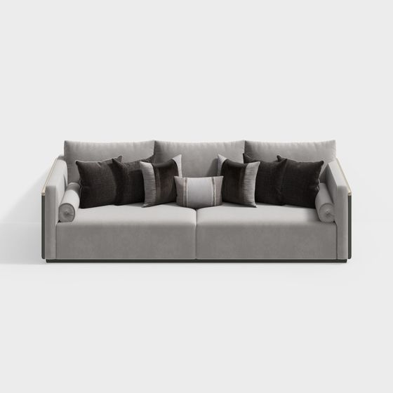 New Chinese-style Living and Dining Room Multi-person Sofa