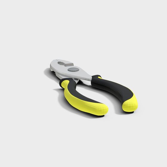 Powerful Low-Poly Pliers 3D Model