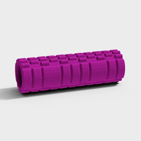 Vibrant Purple Massage Roller 3D model for Fitness