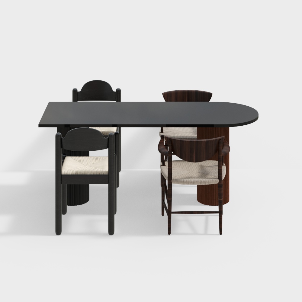 French vintage dining table set