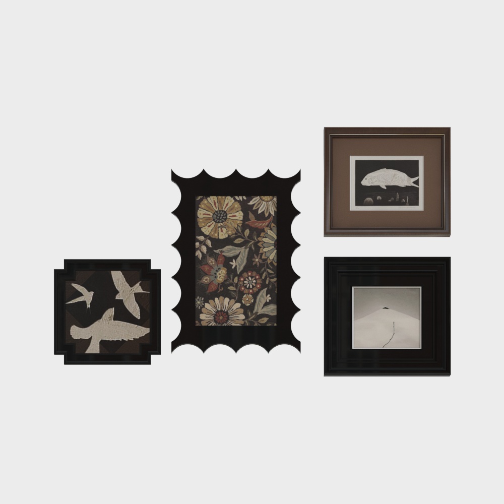 Mittelalterliche Wohn- und Esszimmer dekorative Malerei