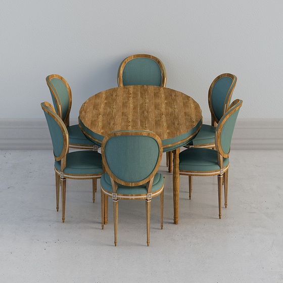 Art Deco Dining Set 3D model