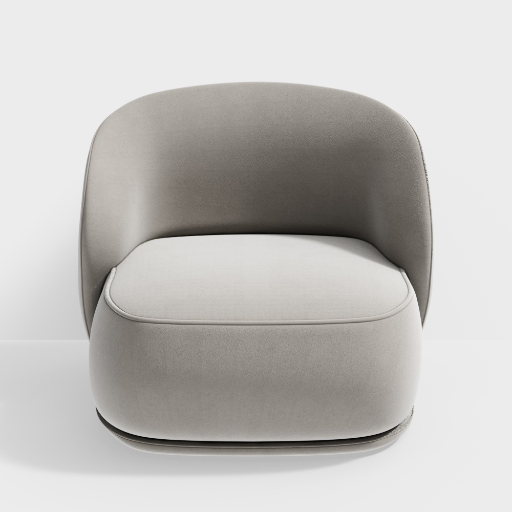 Cream-Style Living Room Single Sofa