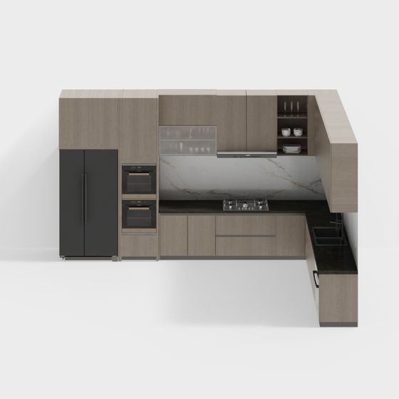 Modern Low-Poly Kitchen 3D model