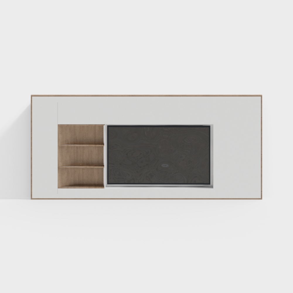 Parete media in stile giapponese per soggiorno