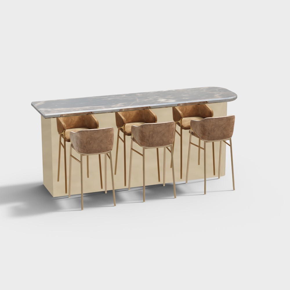 ヨーロピアンスタイルのライトラグジュアリーバーカウンター