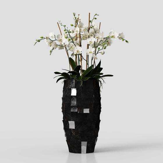 Urban Greenery Vase 3D model for Creative Projects