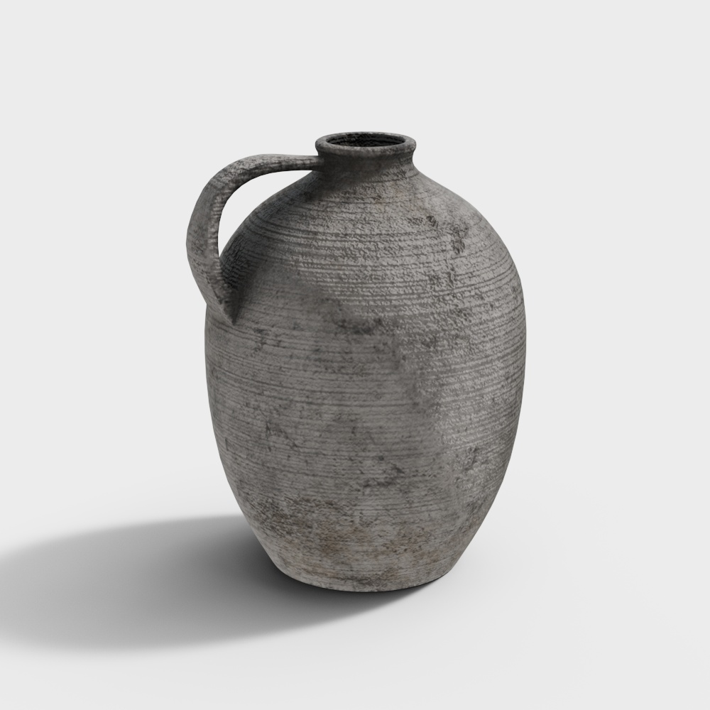 Ancient Ceramic Pot 3D Model – Vintage Ceramic Texture