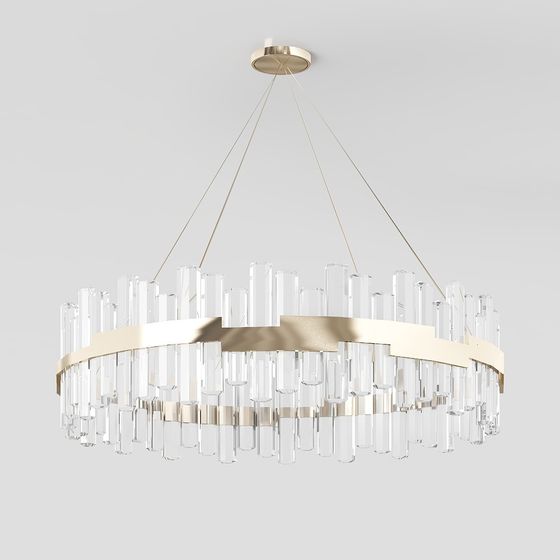 Crystal Halo 3D model Chandelier for Modern Interiors