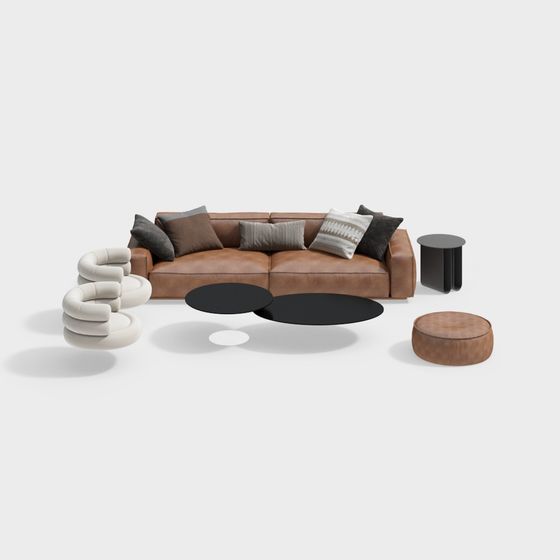 미국 스타일 거실 소파 세트